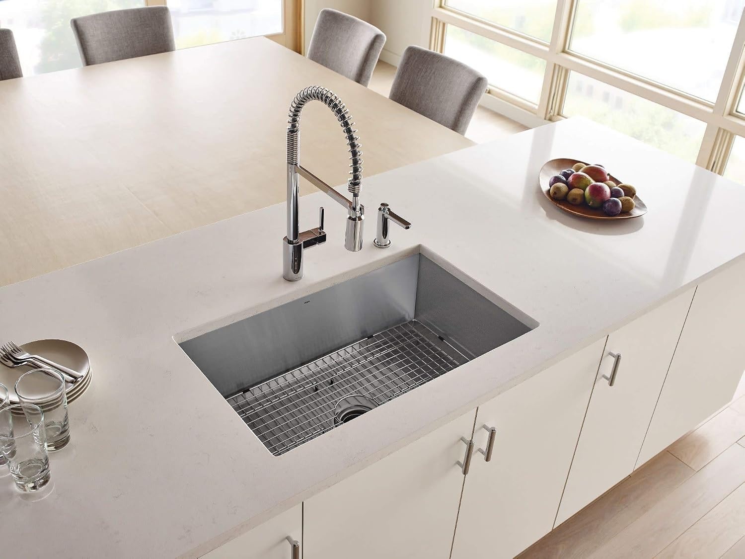 image:imageMoen Prep 16Gauge Stainless Steel Undermount 32 x 20 Single Bowl Kitchen Sink G16100