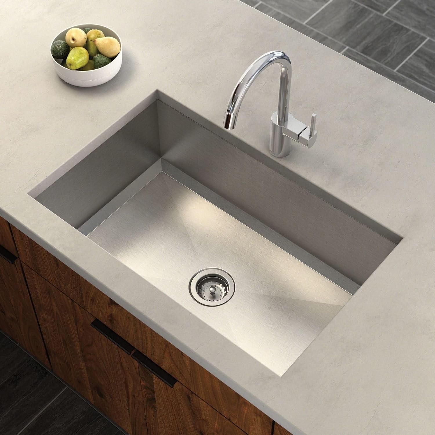 image:imageMoen Prep 16Gauge Stainless Steel Undermount 32 x 20 Single Bowl Kitchen Sink G16100
