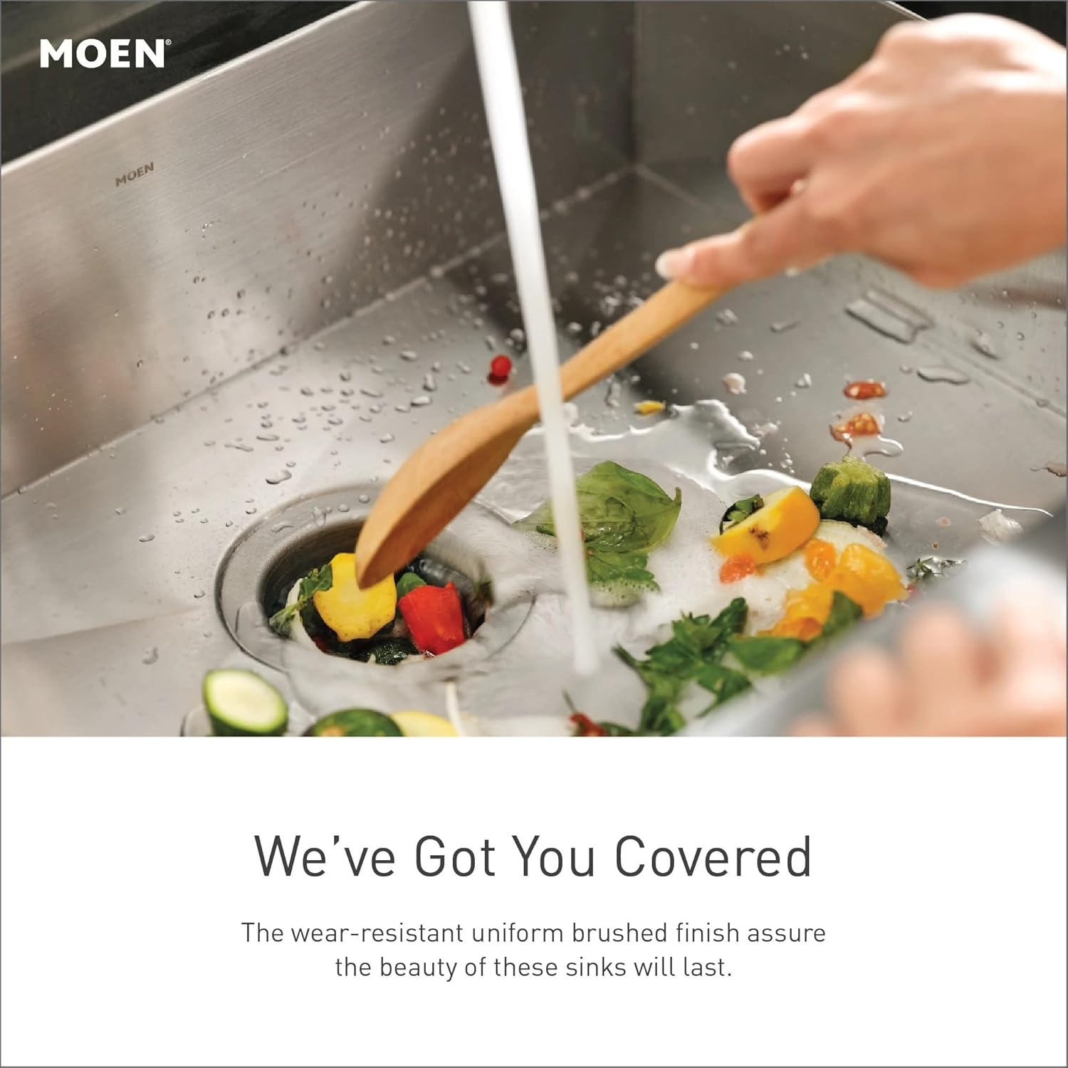 image:imageMoen Prep 18Gauge Stainless Steel Undermount 29 x 18 Double Bowl Kitchen Sink G18288