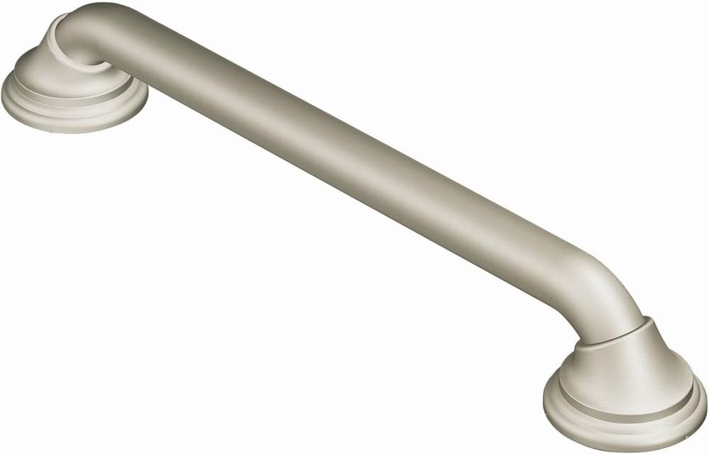 image:imageMoen R8742D3GBN Bathroom Safety 42Inch Designer Grab Bar with Curl Grip Brushed NickelBrushed Nickel