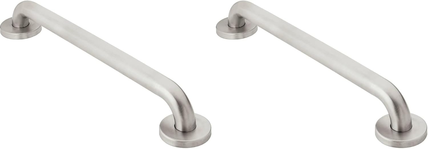 image:imageMoen R8916P Bathroom Safety 16Inch Stainless Steel Bathroom Grab Bar StainlessPeened
