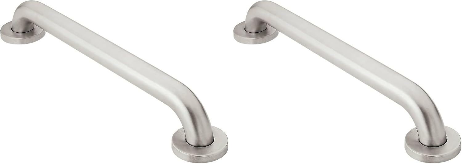 image:imageMoen R8916P Bathroom Safety 16Inch Stainless Steel Bathroom Grab Bar StainlessStainless