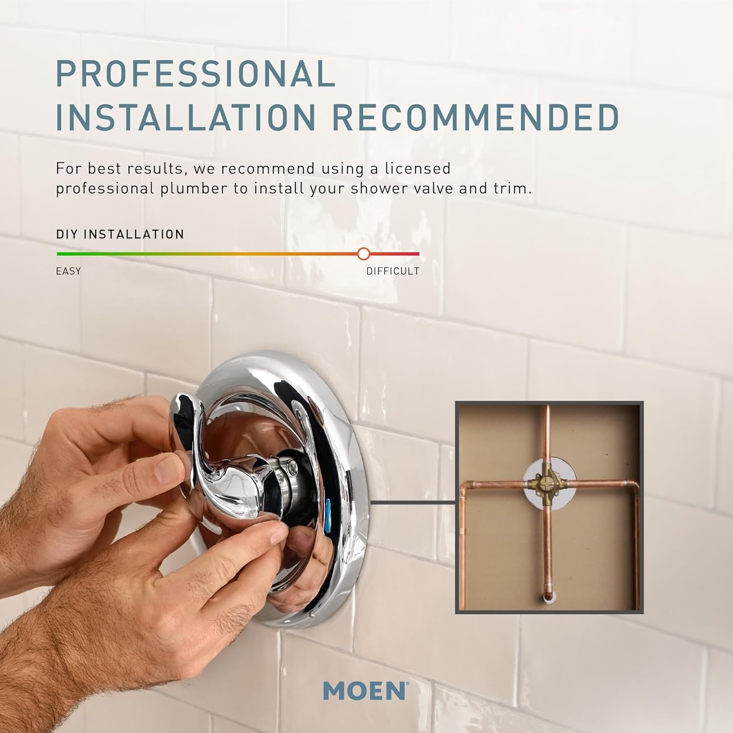 image:imageMoen Ronan Spot Resist Brushed Nickel SingleHandle Modern Tub and Shower Faucet with Round Handheld Rain Shower Spray Head Featuring Magnetix Valve Included 82021SRNMatte Black