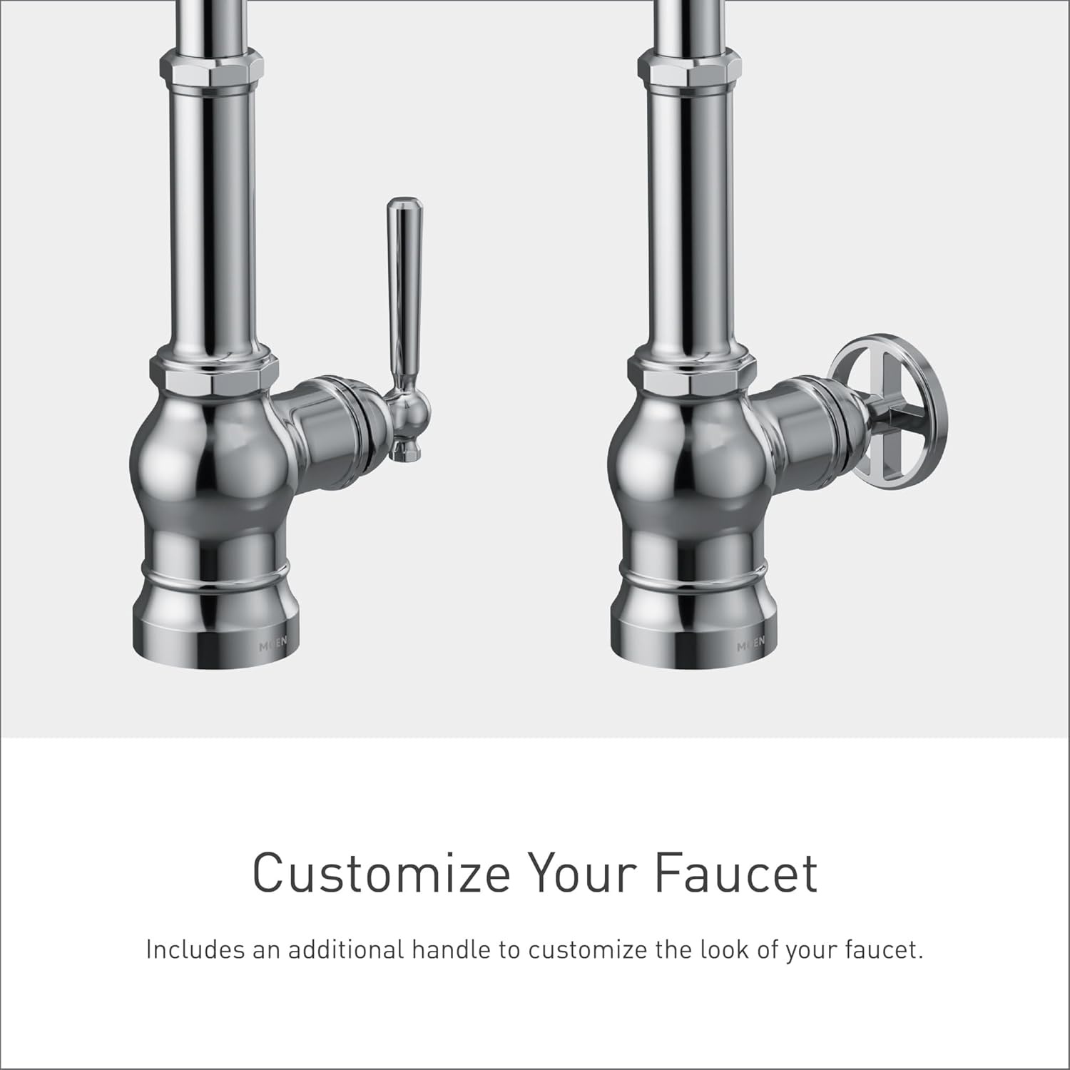 image:imageMoen S52003BL Paterson OneHandle Pulldown Bar Faucet with Power Clean Includes Interchangeable Handle Matte BlackChrome