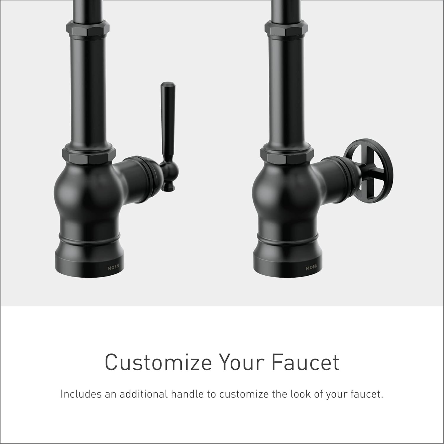 image:imageMoen S52003BL Paterson OneHandle Pulldown Bar Faucet with Power Clean Includes Interchangeable Handle Matte BlackMatte Black