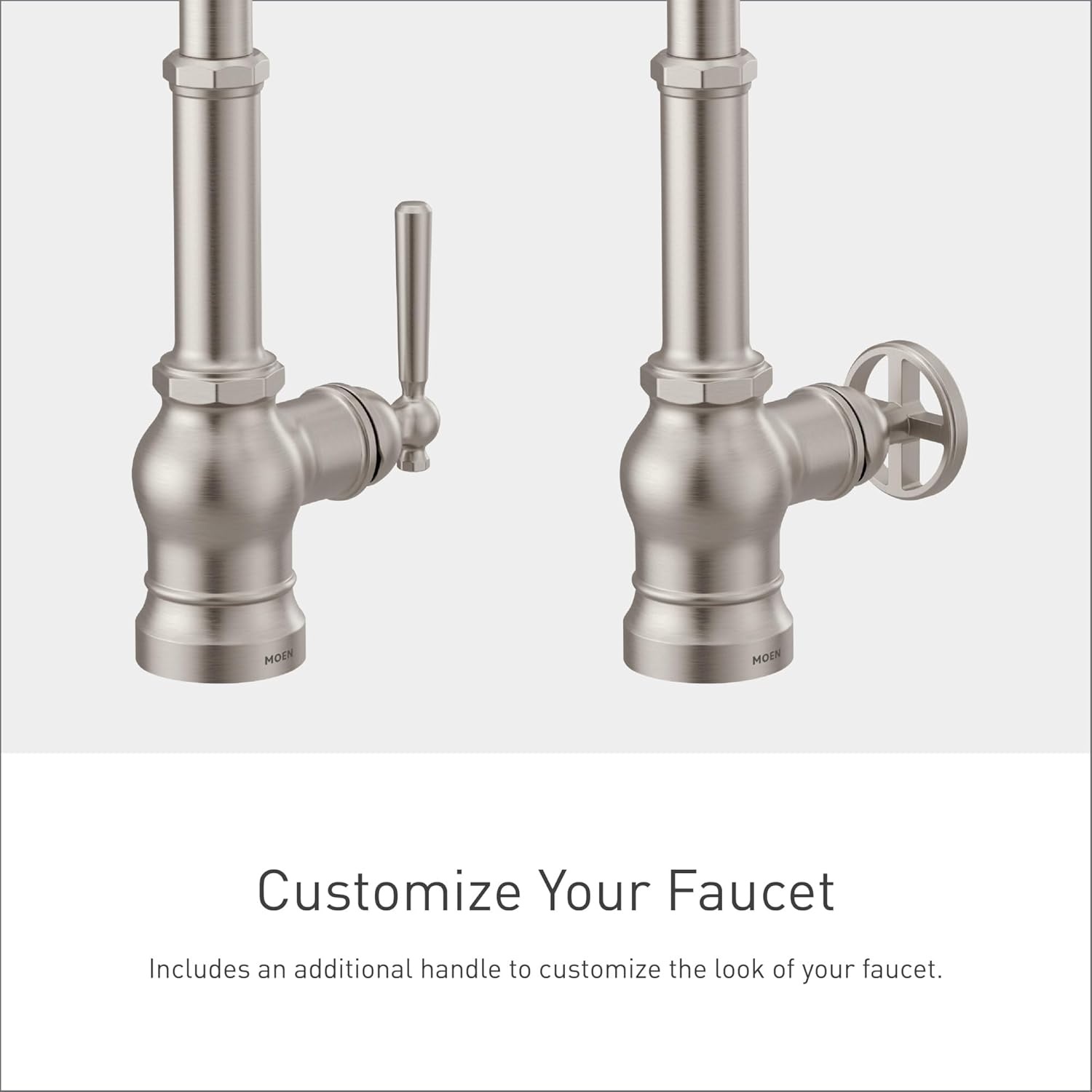 image:imageMoen S52003BL Paterson OneHandle Pulldown Bar Faucet with Power Clean Includes Interchangeable Handle Matte BlackSpot Resist Stainless