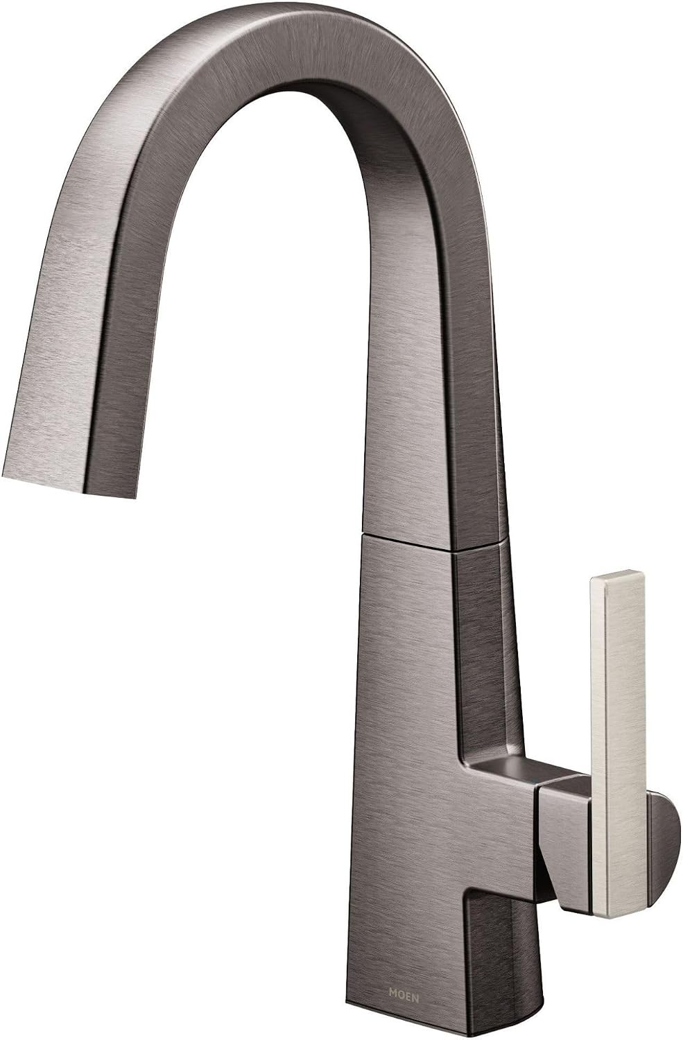 image:imageMoen S55005BL Nio OneHandle Bar Faucet Includes Secondary Finish Handle Option Matte BlackBlack Stainless