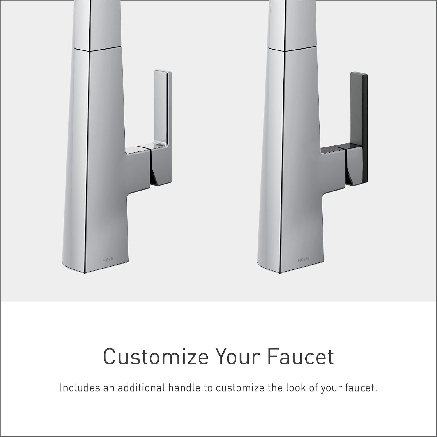 image:imageMoen S55005BL Nio OneHandle Bar Faucet Includes Secondary Finish Handle Option Matte BlackChrome