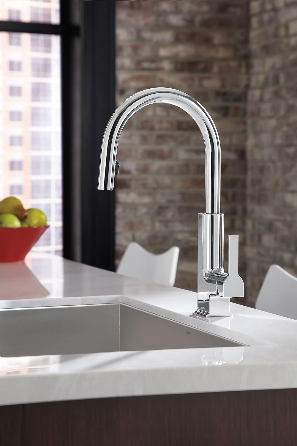 image:imageMoen S72308 STO OneHandle High Arc Pulldown Kitchen Faucet with Power Clean ChromeChrome