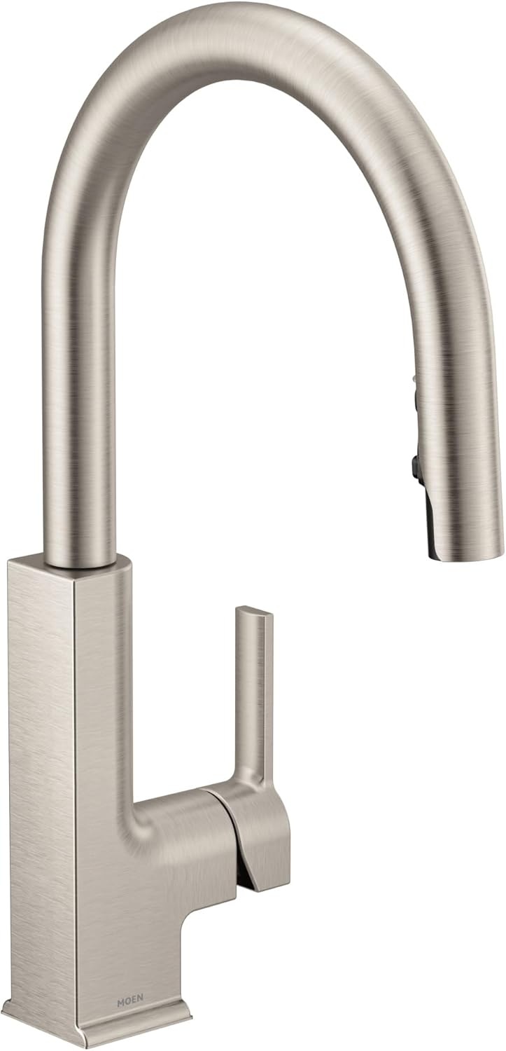 image:imageMoen S72308 STO OneHandle High Arc Pulldown Kitchen Faucet with Power Clean ChromeSpot Resist Stainless
