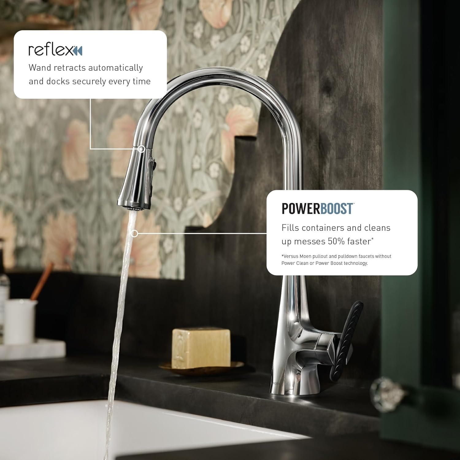 image:imageMoen S73204ORB Weymouth Two Handle Pulldown Bridge Kitchen Faucet Oil Rubbed BronzeChrome