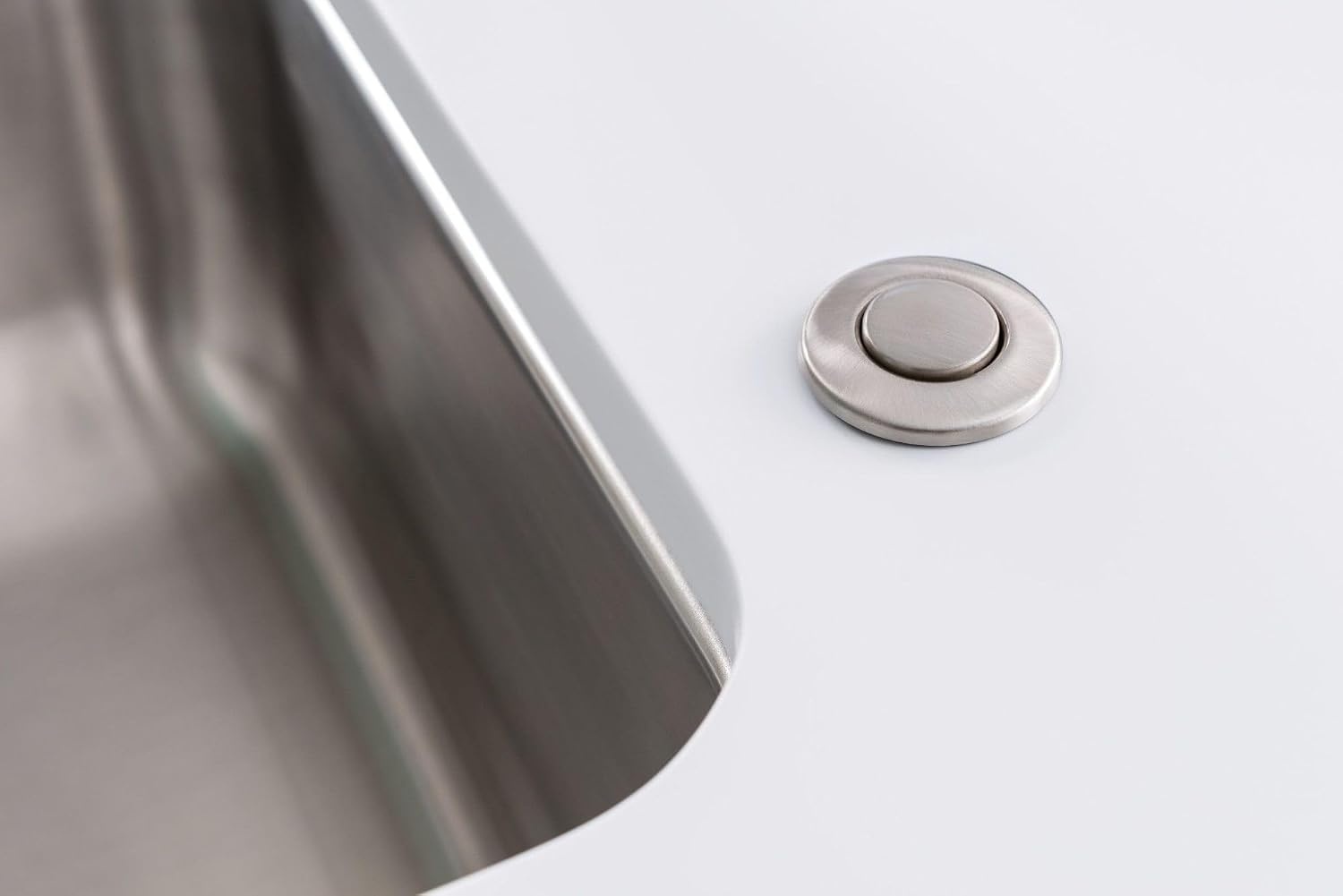 image:imageMoen Satin Nickel Garbage Disposal Air Switch Coordinating Decorative Button Air Switch Sold Separately AS4201SN