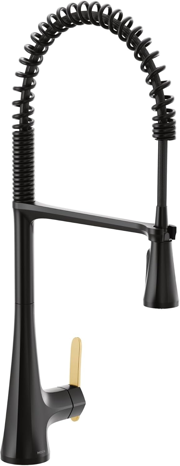 image:imageMoen Sinema Matte Black 3in1 Water Filtration OneHandle Pulldown Kitchen Faucet FS7235BL with Moen F9800 Advanced Carbon Water Filtration SystemMatte Black