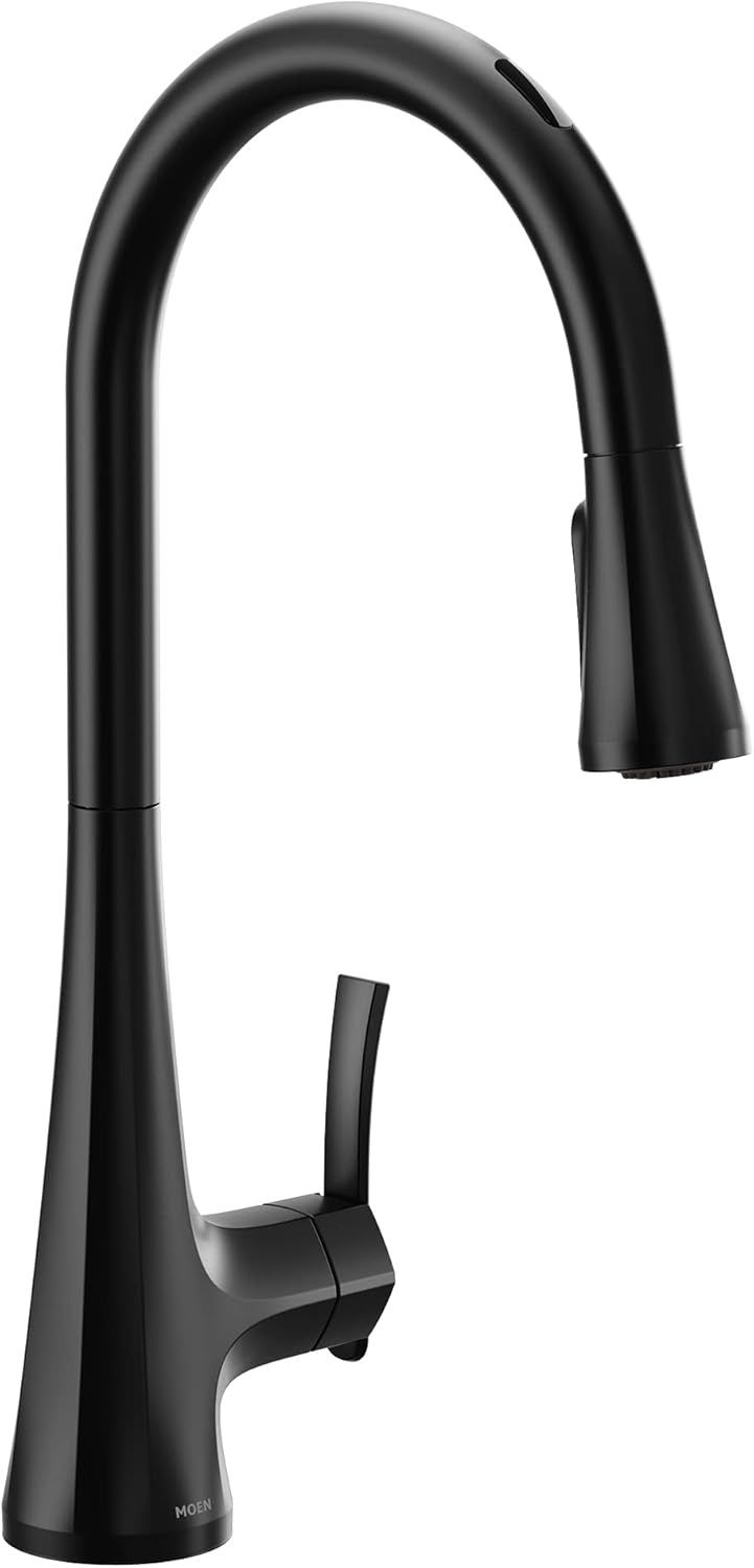 image:imageMoen Sinema Matte Black 3in1 Water Filtration OneHandle Pulldown Kitchen Faucet FS7235BL with Moen F9800 Advanced Carbon Water Filtration SystemMatte Black