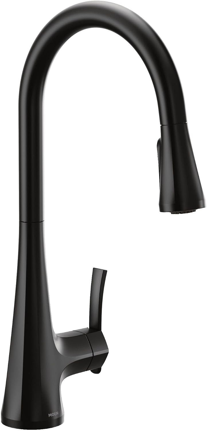 image:imageMoen Sinema Matte Black 3in1 Water Filtration OneHandle Pulldown Kitchen Faucet FS7235BL with Moen F9800 Advanced Carbon Water Filtration SystemMatte Black