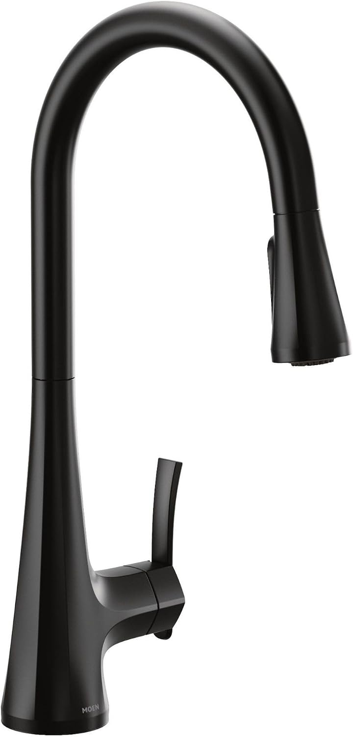 image:imageMoen Sinema Matte Black 3in1 Water Filtration OneHandle Pulldown Kitchen Faucet FS7235BL with Moen F9800 Advanced Carbon Water Filtration SystemMatte Black