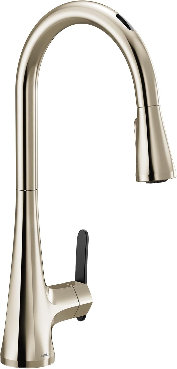 image:imageMoen Sinema Matte Black 3in1 Water Filtration OneHandle Pulldown Kitchen Faucet FS7235BL with Moen F9800 Advanced Carbon Water Filtration SystemPolished Nickel