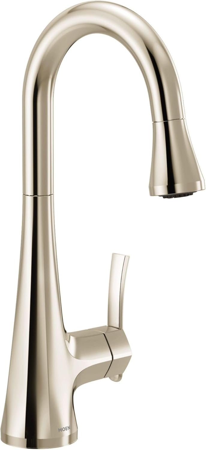 image:imageMoen Sinema Matte Black 3in1 Water Filtration OneHandle Pulldown Kitchen Faucet FS7235BL with Moen F9800 Advanced Carbon Water Filtration SystemPolished Nickel