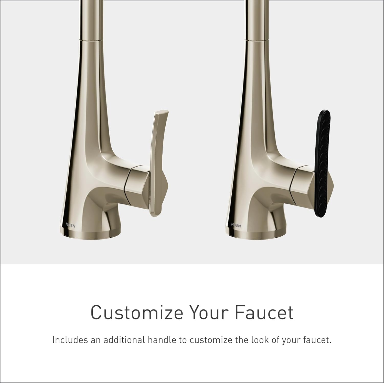 image:imageMoen Sinema Polished Nickel SingleHandle Touchless High Arc Pulldown Kitchen Faucet Spring Kitchen Sink Faucet with Pulldown Sprayer Head and Wave Motion Sensor S5235EWNL