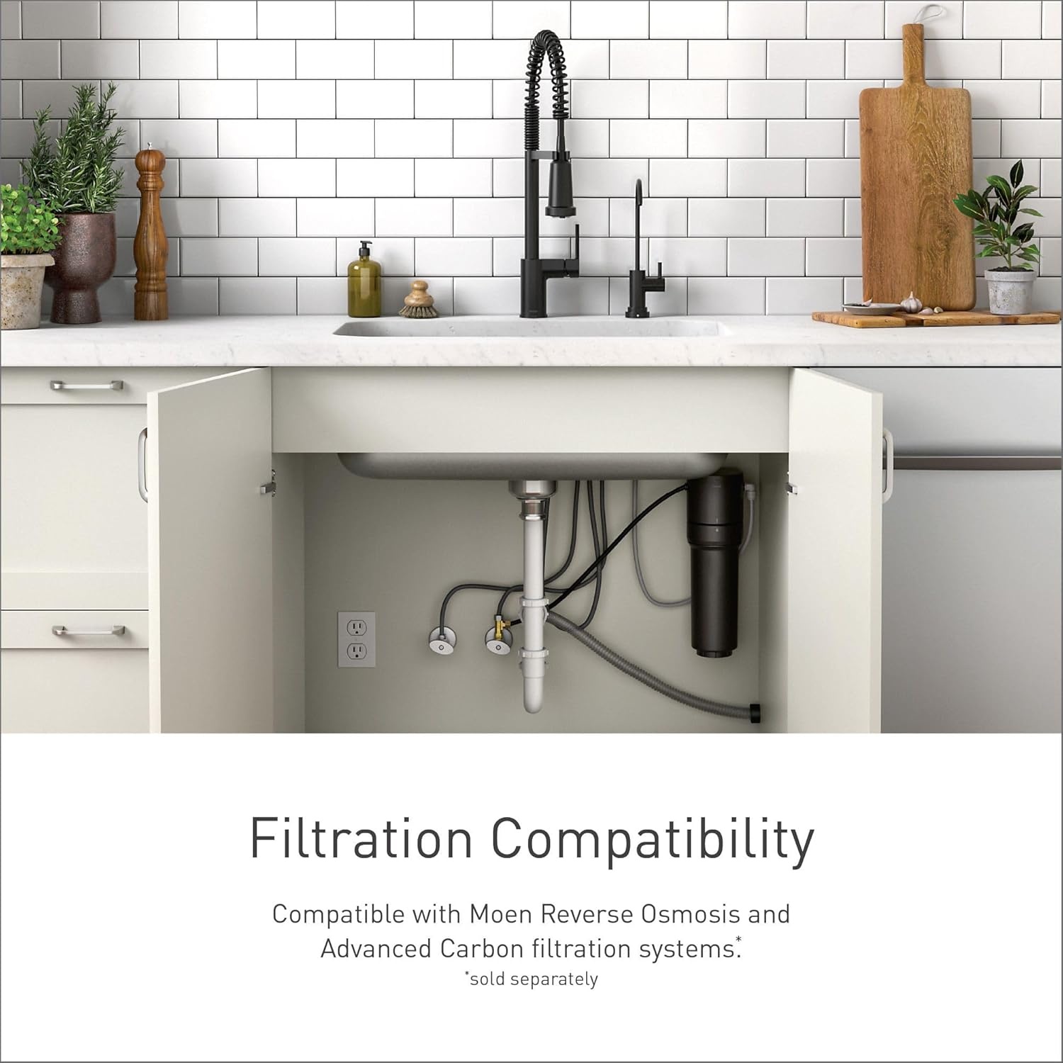 image:imageMoen Sip Spot Resist Stainless Traditional Drinking Water Beverage Faucet with Optional Filtration System F7620SRSStainless Steel