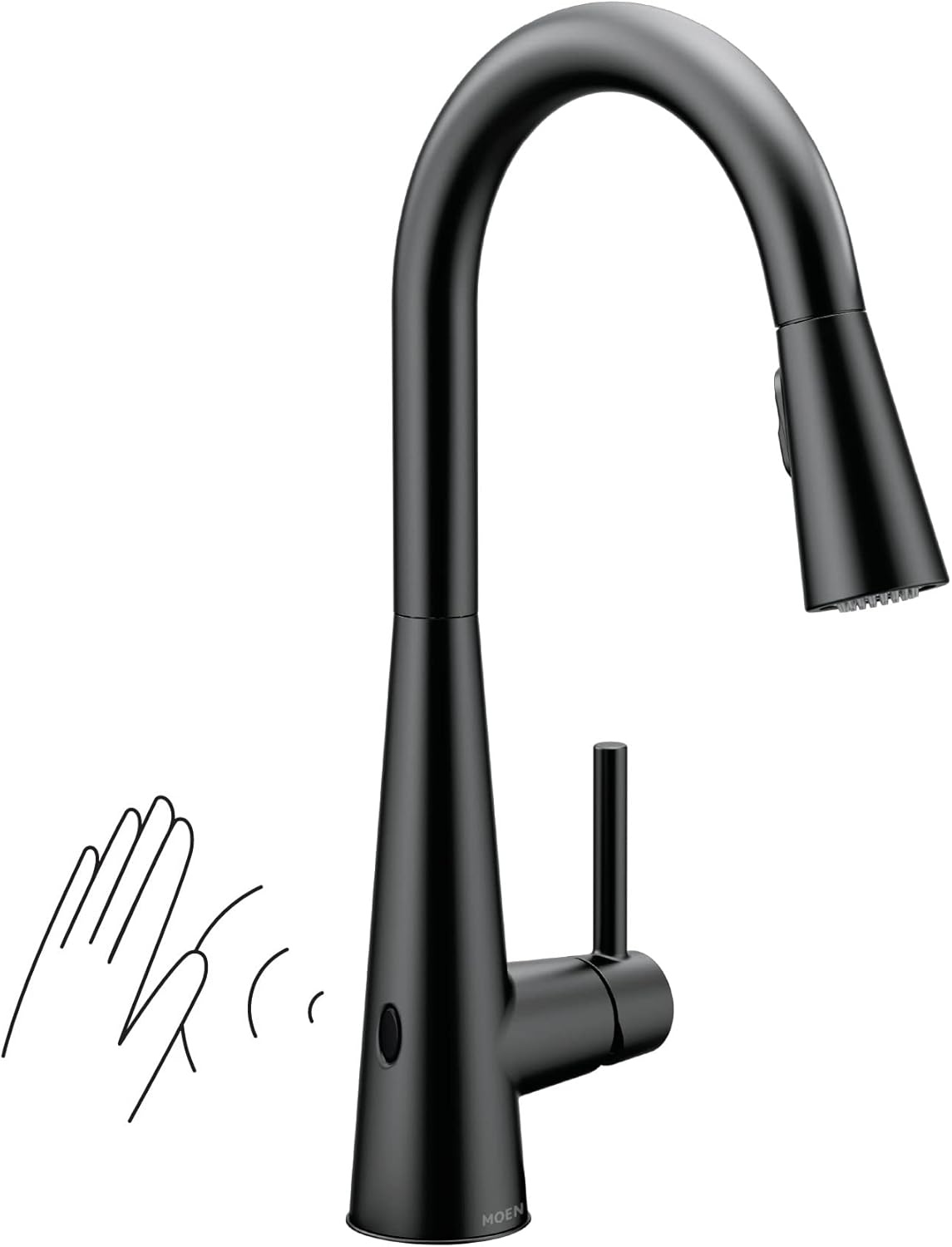 image:imageMoen Sleek Oil Rubbed Bronze OneHandle High Arc Kitchen Faucet with Pulldown Sprayer Featuring Power Boost for a Faster Clean 7864ORBMatte Black