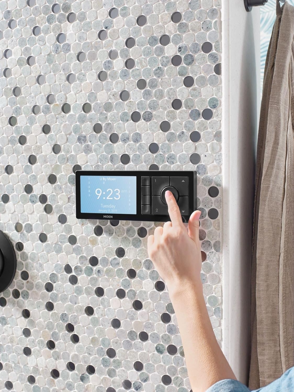 image:imageMoen Smart Water 2Outlet Digital Thermostatic Shower Valve Kit with Standard 12 Connections S3102Matte Black