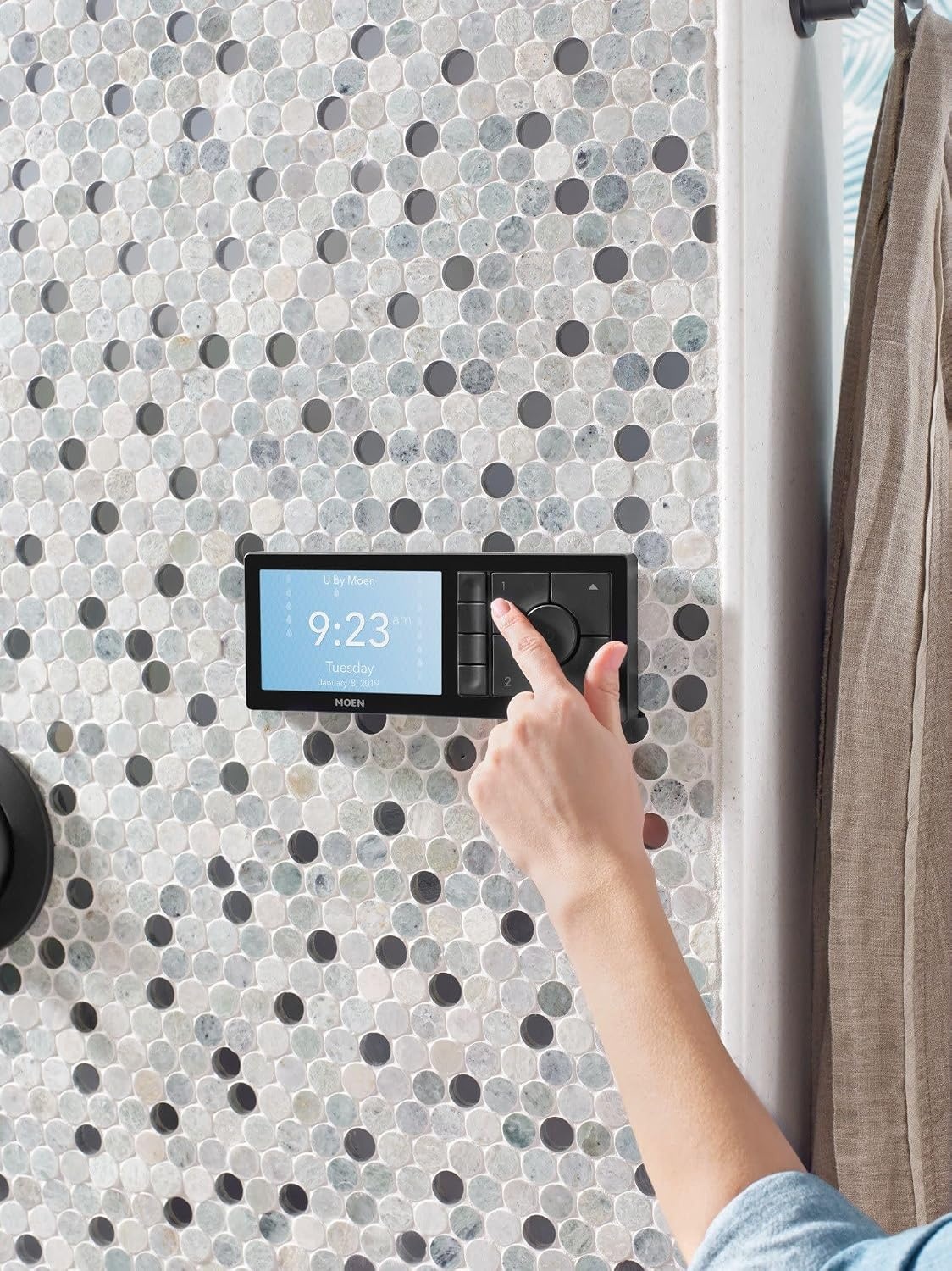 image:imageMoen Smart Water 2Outlet Digital Thermostatic Shower Valve Kit with Standard 12 Connections S3102Matte Black