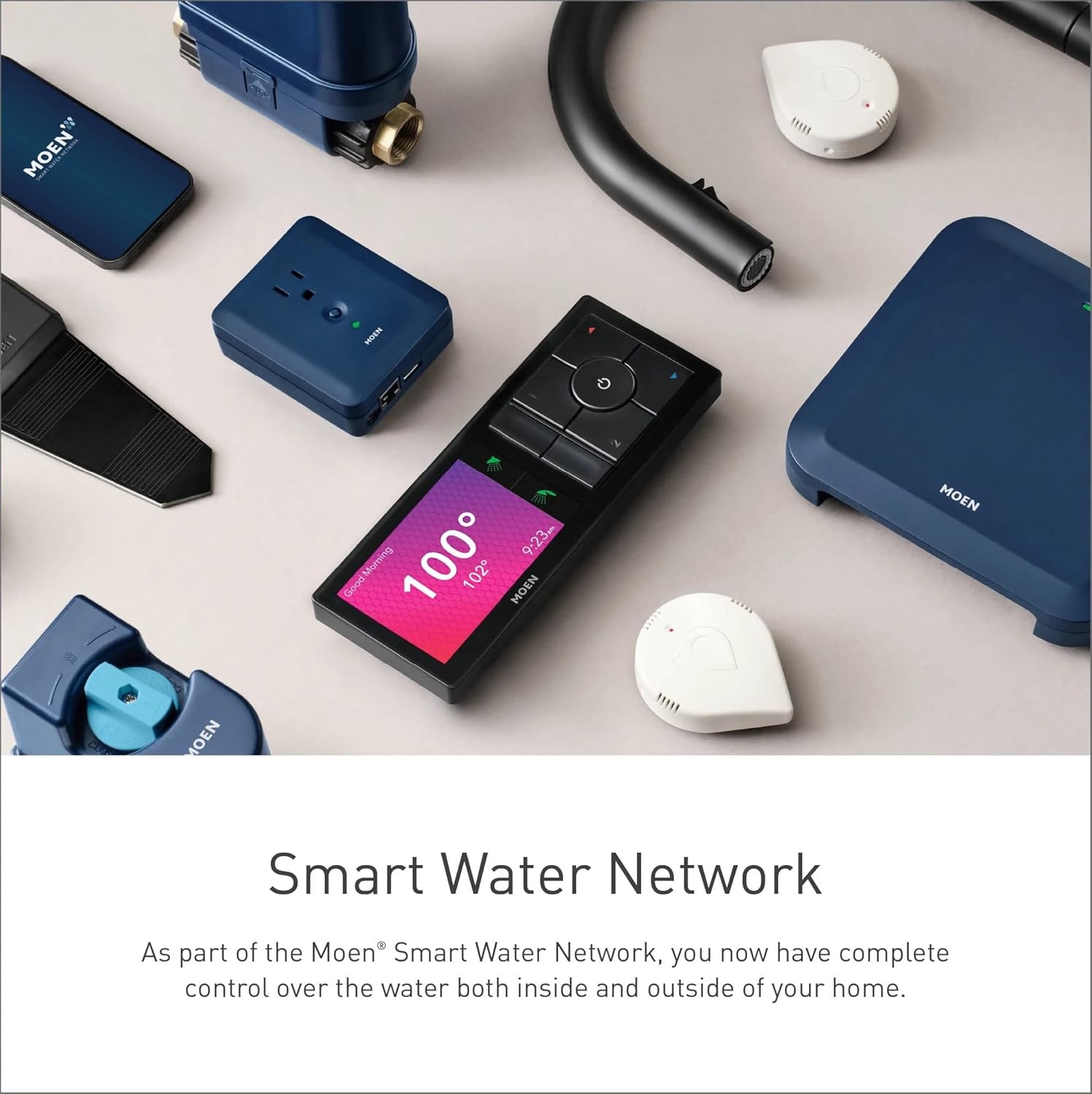 image:imageMoen Smart Wireless Soil Sensor Automatic Moisture Meter Measurement for Lawn Plant Water Meter for Exterior Enclosures WISNS002G1USABlack