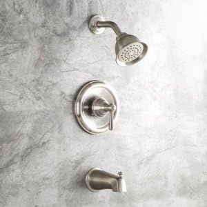 image:imageMoen T2113ORB Kingsley PosiTemp Tub and Shower Trim Kit without Valve Oil Rubbed BronzeBrushed Nickel
