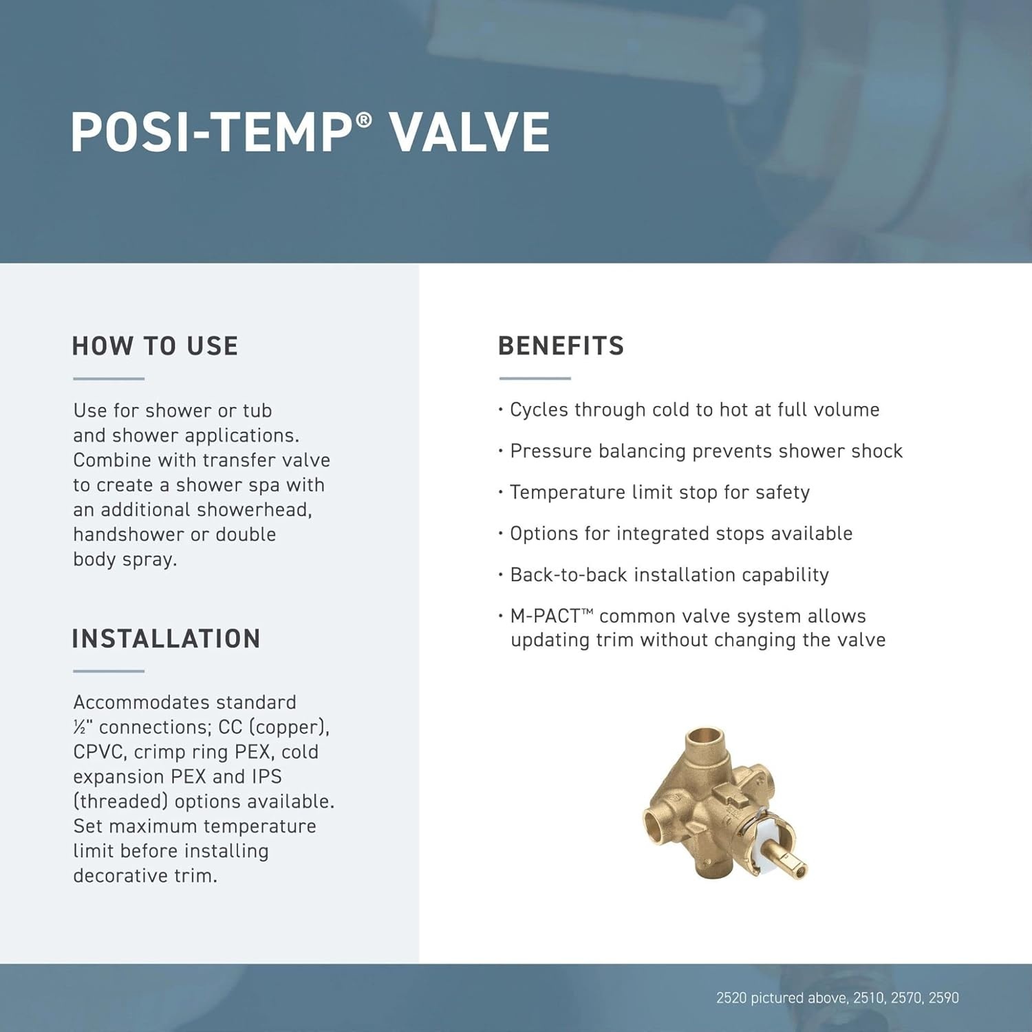 image:imageMoen T2137EP Eva PosiTemp EcoPerformance Tub and Shower Trim Kit Valve Required ChromeOil Rubbed Bronze