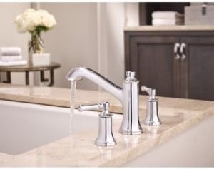 image:imageMoen T683BL Dartmoor TwoHandle high arc Roman tub Faucet Matte BlackChrome