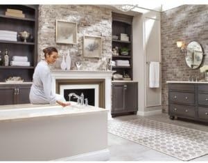 image:imageMoen T683BL Dartmoor TwoHandle high arc Roman tub Faucet Matte BlackChrome