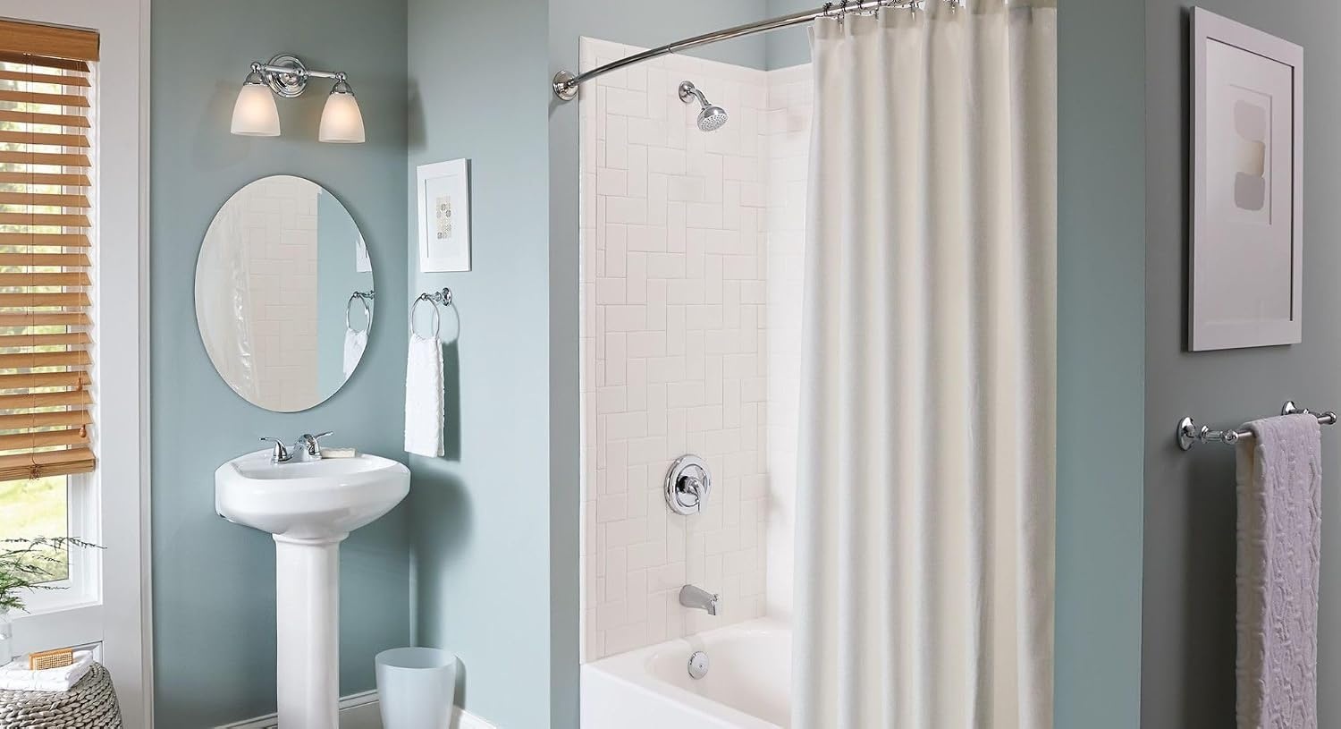 image:imageMoen UT2153NHBN Brantford MCORE 3Series 1Handle Tub and Shower Trim Kit Valve Required Brushed NickelChrome