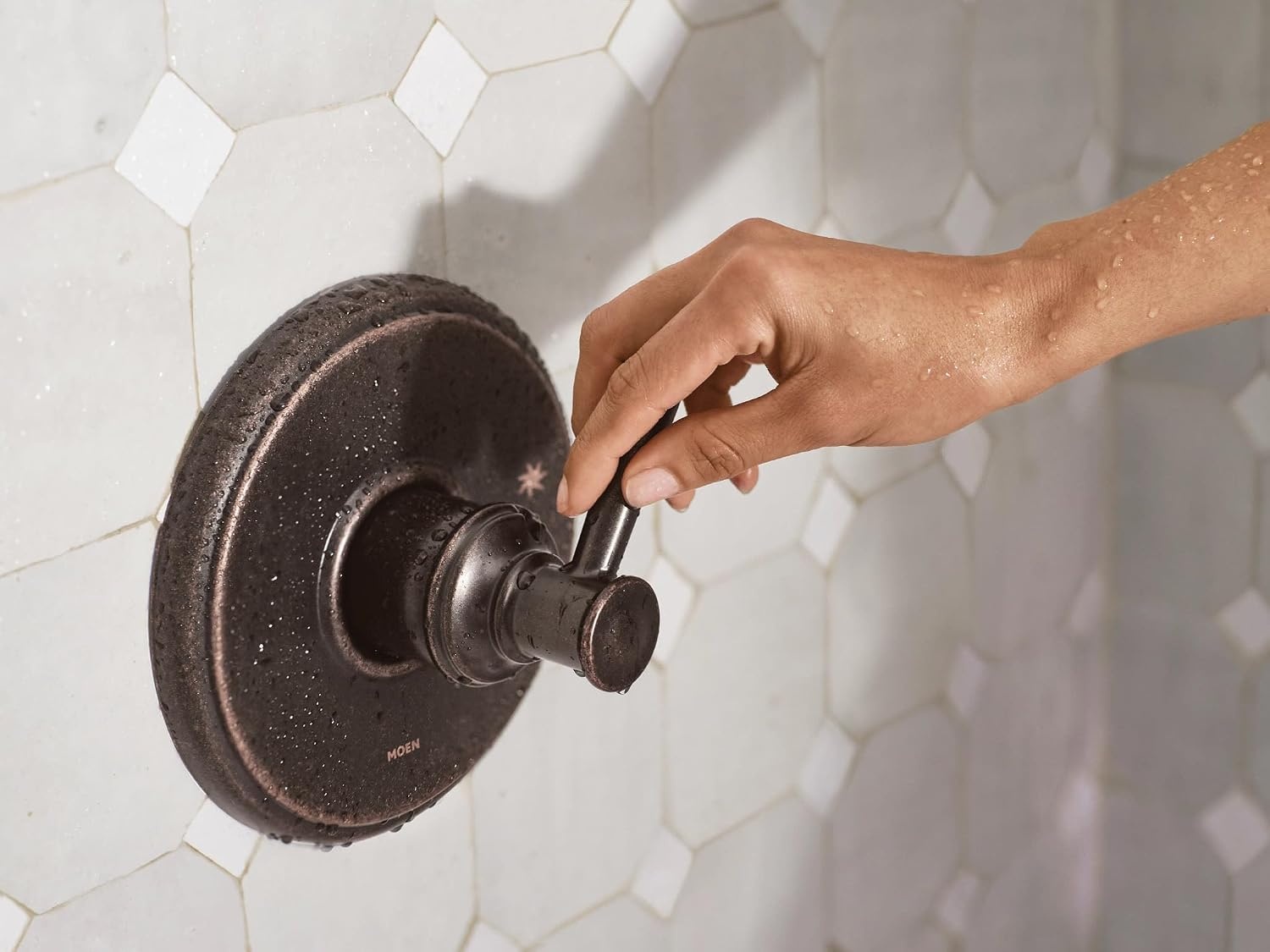 image:imageMoen UT2313EPNL Belfield MCORE 2Series 1Handle Tub and Shower Trim Kit Valve Required Polished NickelOil Rubbed Bronze