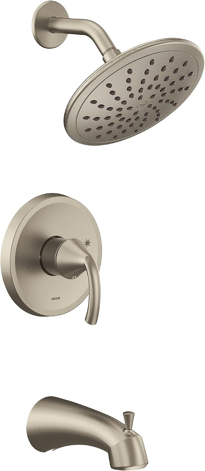 image:imageMoen UT2843EPBN Glyde MCORE 2Series 1Handle Tub and Shower Trim Kit Valve Required Brushed NickelBrushed Nickel