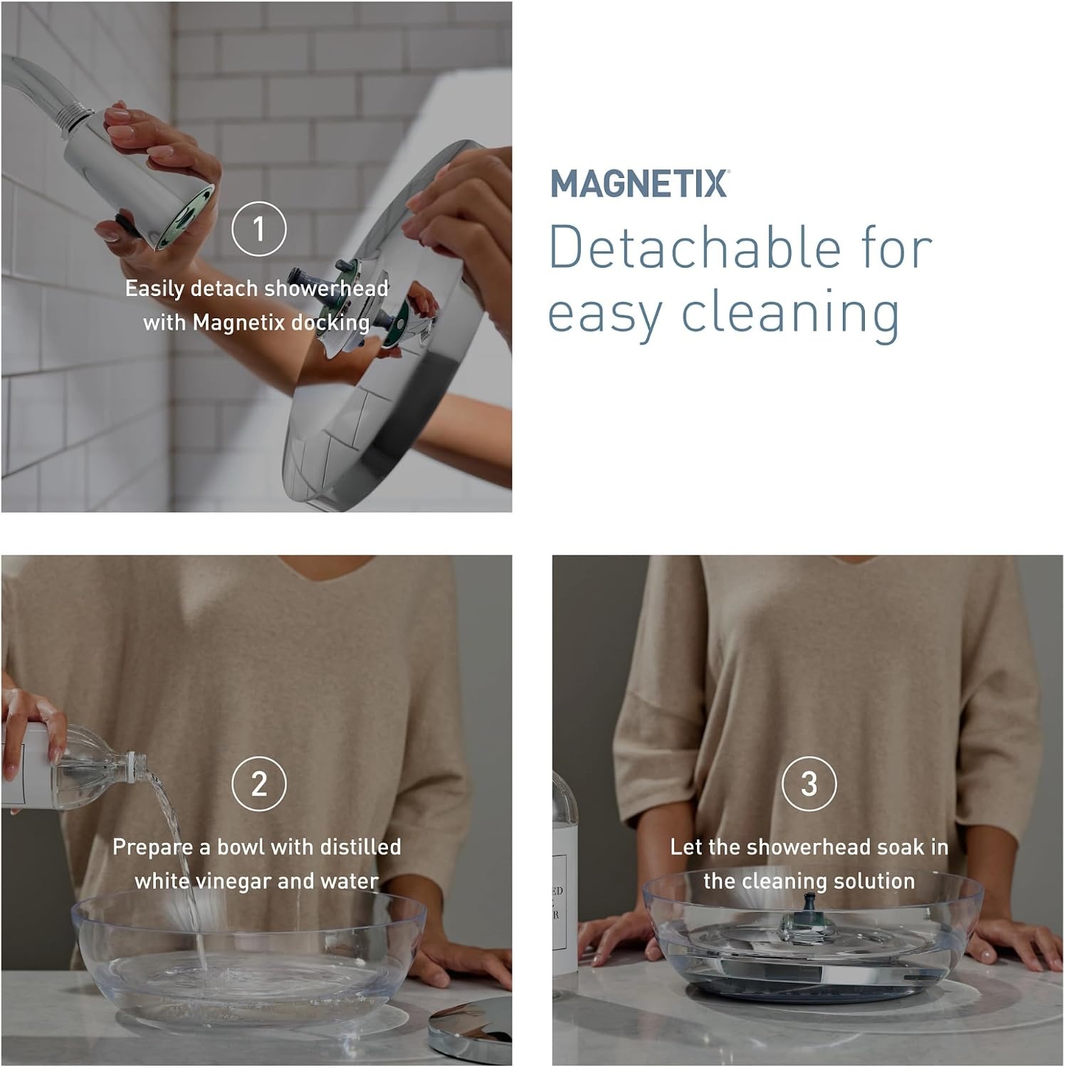 image:imageMoen Verso 9Inch Round Rain Shower Head with Infiniti Dial and Magnetix Docking Adjustable HighPressure Rainfall Shower Chrome 220R2Chrome