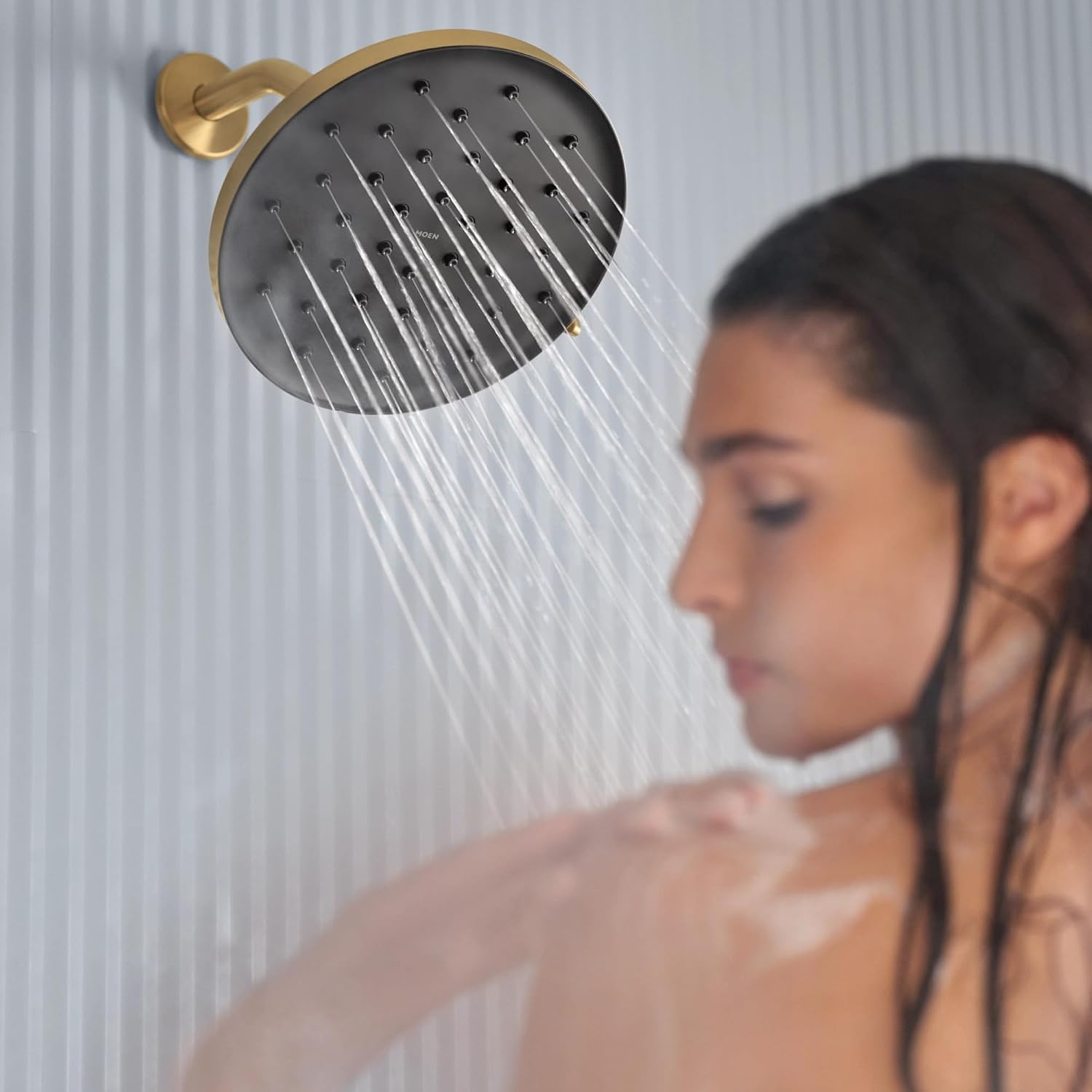 image:imageMoen Verso Brushed Gold Adjustable 9 Diameter Spray Head Rainshower 220R3BGBrushed Gold