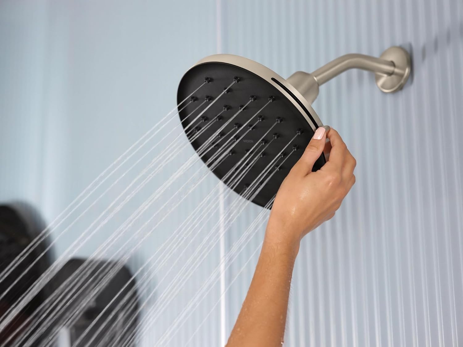 image:imageMoen Verso Brushed Nickel Adjustable 9 Diameter Spray Head Rainshower 220R3BNBrushed Nickel