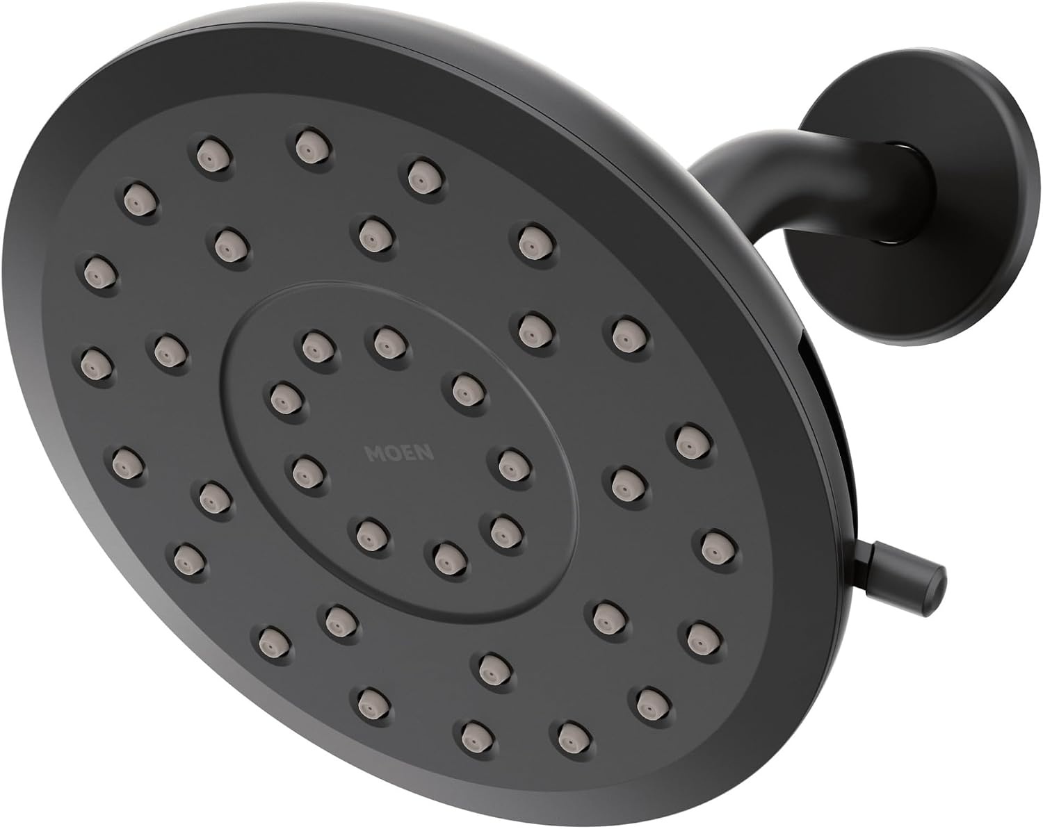 image:imageMoen Verso EcoPerformance Infiniti Dial Round Rain Shower Head 6Inch Diameter Spray Head Matte Black 220R6EPBLMatte Black