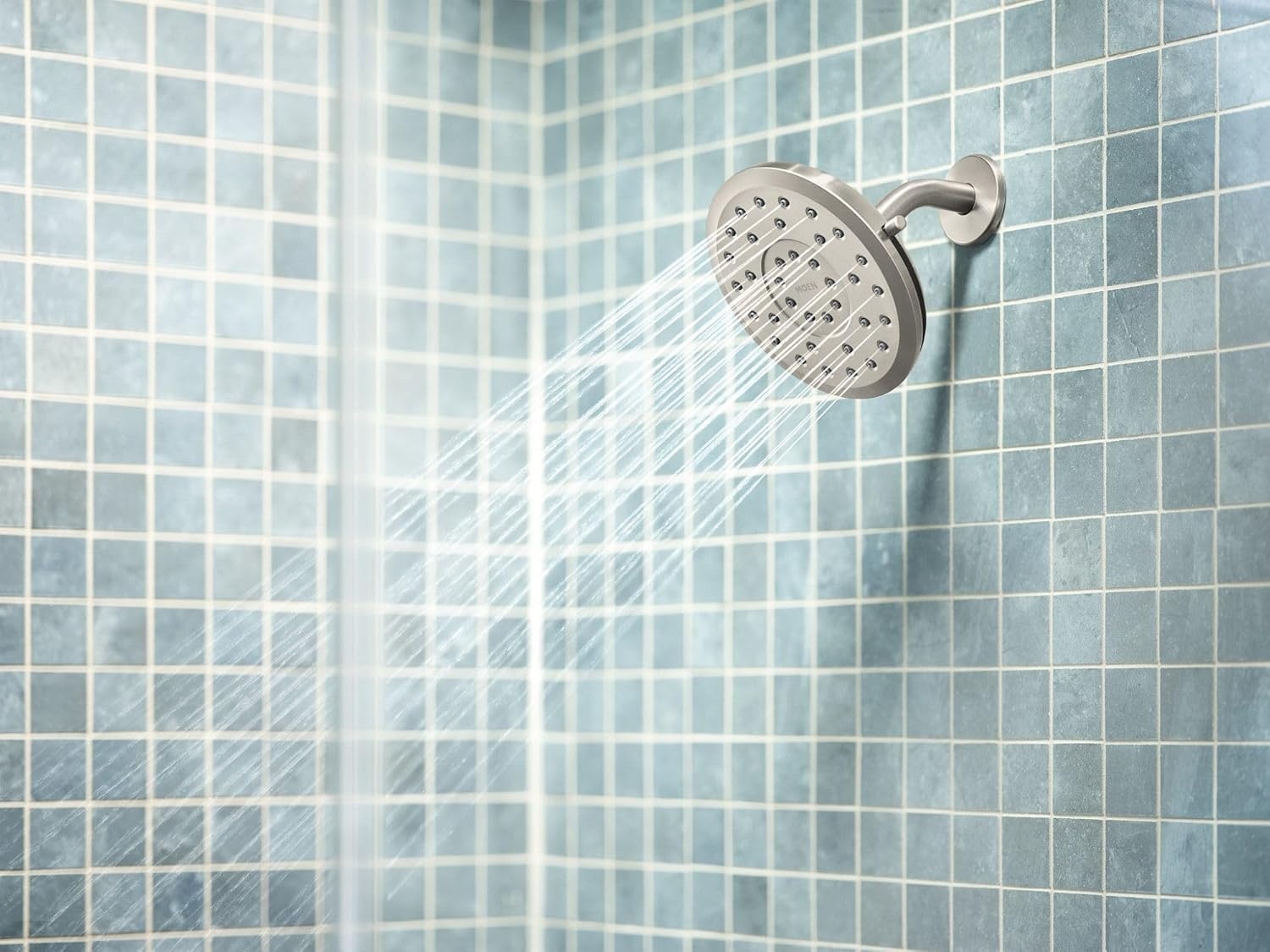 image:imageMoen Verso EcoPerformance Infiniti Dial Round Rain Shower Head 6Inch Diameter Spray Head Matte Black 220R6EPBLSpot Resist Nickel