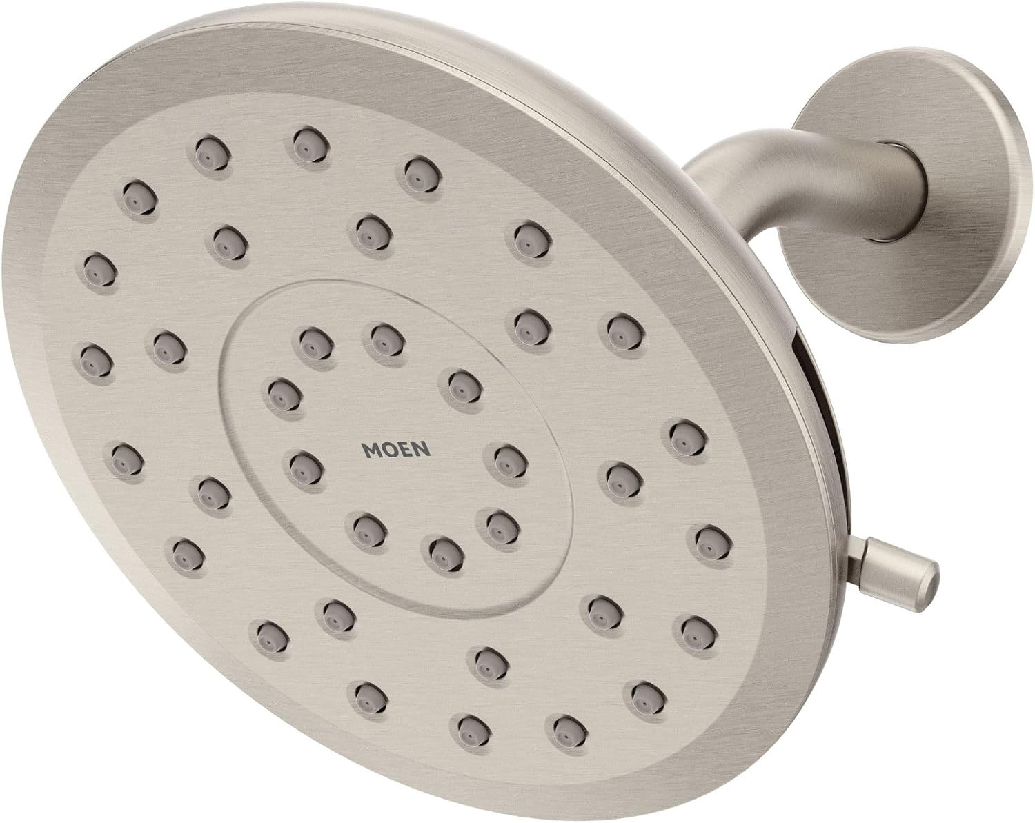 image:imageMoen Verso EcoPerformance Infiniti Dial Round Rain Shower Head 6Inch Diameter Spray Head Matte Black 220R6EPBLSpot Resist Nickel