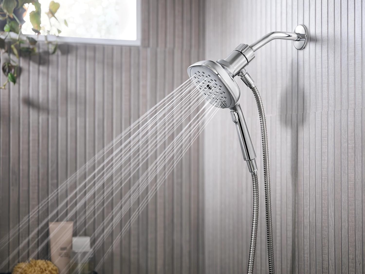 image:imageMoen Verso EcoPerformance Infiniti Dial Square Handheld Shower 5Inch Diameter Spray Head Brushed Gold 220H5EPBGChrome
