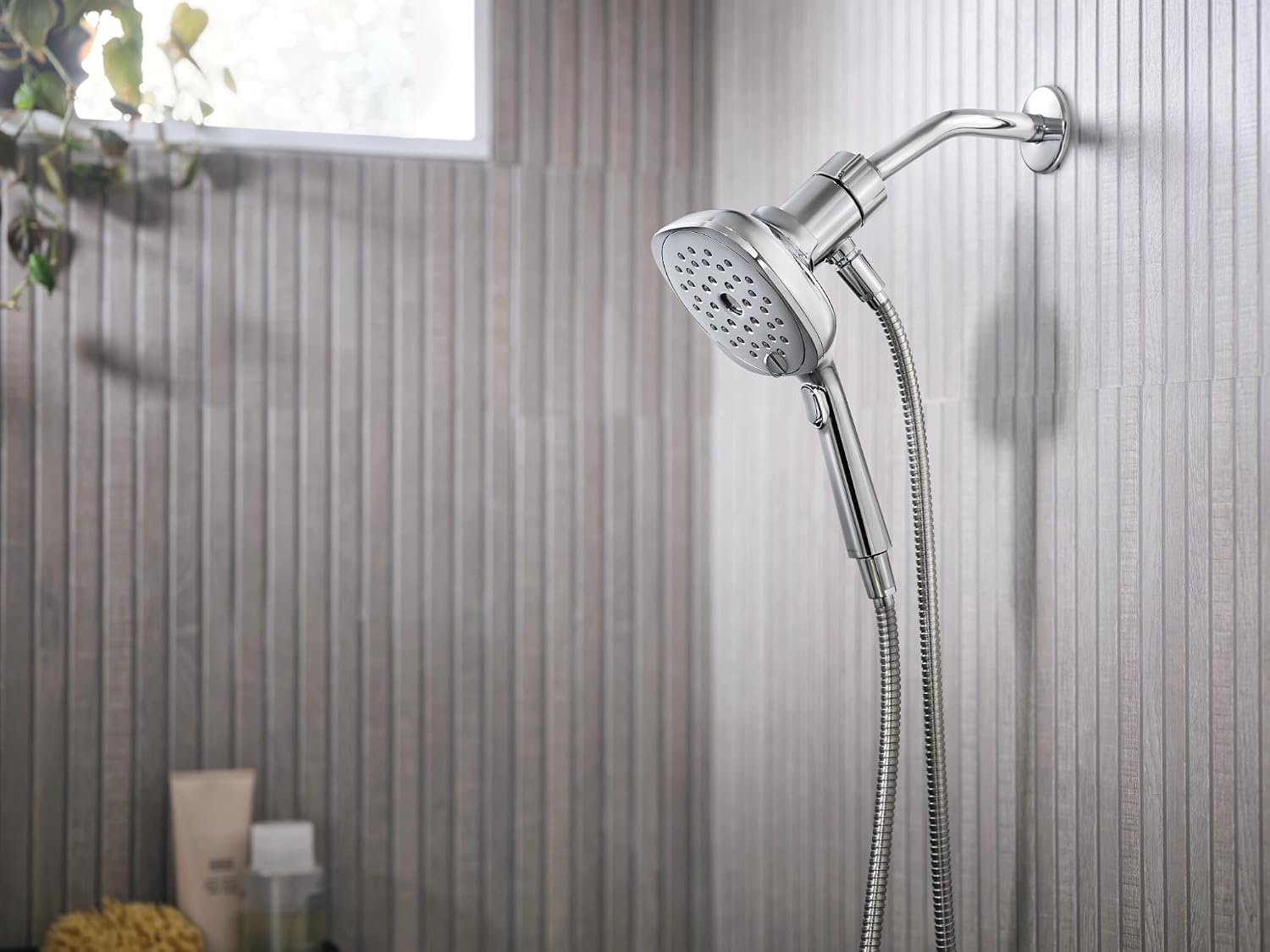 image:imageMoen Verso EcoPerformance Infiniti Dial Square Handheld Shower 5Inch Diameter Spray Head Brushed Gold 220H5EPBGChrome