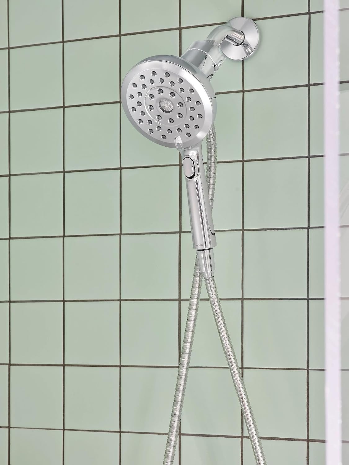 image:imageMoen Verso Handshower Detachable Round Shower Head with Magnetix Docking System 60 Hose Matte Black 220H2BLChrome