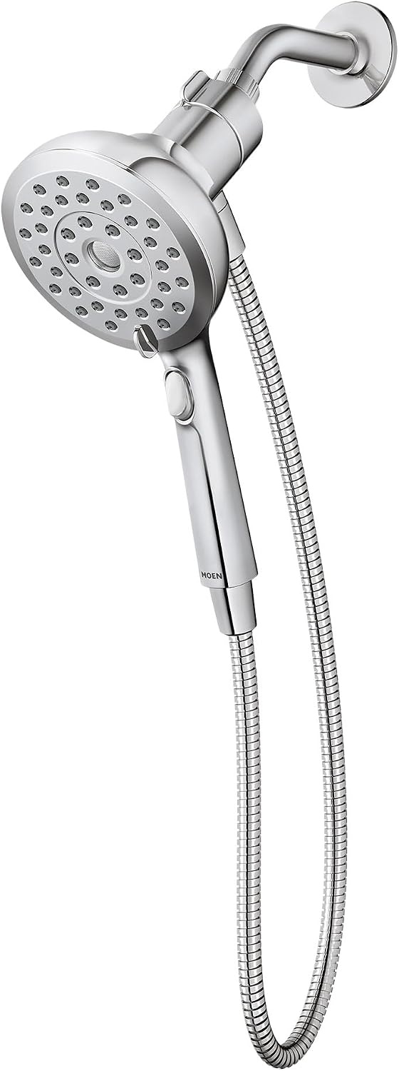 image:imageMoen Verso Handshower Detachable Round Shower Head with Magnetix Docking System 60 Hose Matte Black 220H2BLChrome