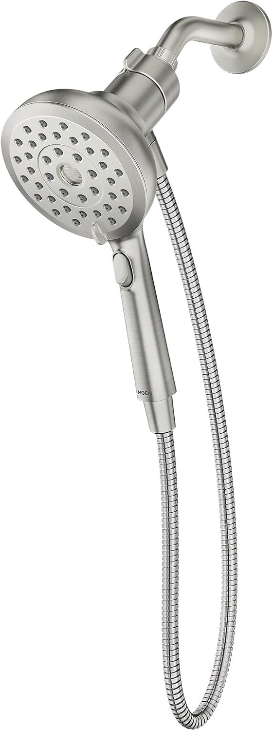 image:imageMoen Verso Handshower Detachable Round Shower Head with Magnetix Docking System 60 Hose Matte Black 220H2BLSpot Resist Nickel