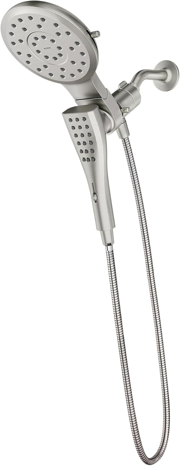 image:imageMoen Verso Magnetix Handheld amp Rain Shower Head Combo Brushed Gold 8Function Handheld 7Inch Rain Shower Head Detachable with 72Inch Metal Hose Model 220C3BGBrushed Nickel