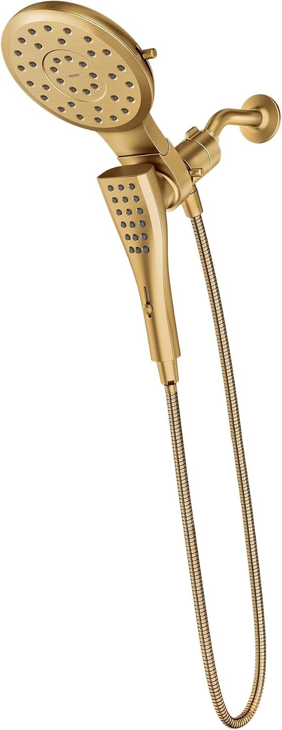image:imageMoen Verso Magnetix Handheld amp Rain Shower Head Combo Brushed Gold 8Function Handheld 7Inch Rain Shower Head Detachable with 72Inch Metal Hose Model 220C3BGBrushed Gold