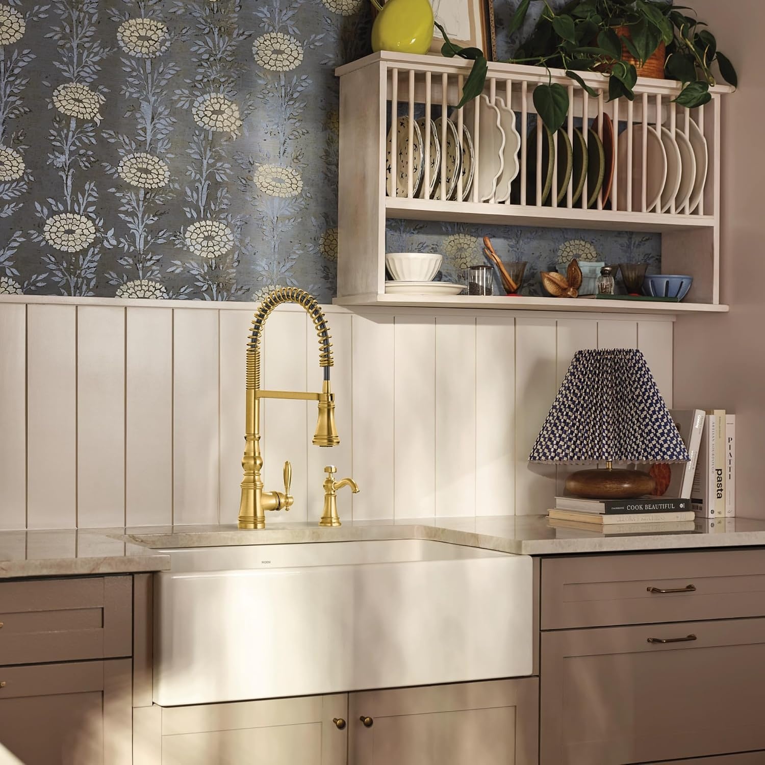 image:imageMoen Weymouth OilRubbed Bronze 3in1 Water Filtration OneHandle Pulldown Kitchen Faucet FS73004ORB with Moen F9800 Advanced Carbon Water Filtration SystemBrushed Gold