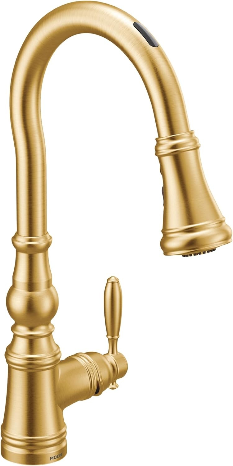 image:imageMoen Weymouth OilRubbed Bronze 3in1 Water Filtration OneHandle Pulldown Kitchen Faucet FS73004ORB with Moen F9800 Advanced Carbon Water Filtration SystemBrushed Gold